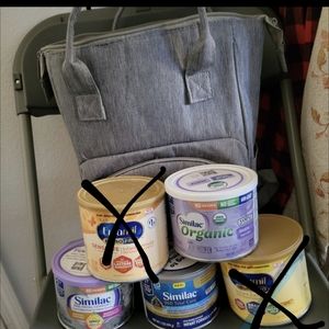 Diaper bag with formulas